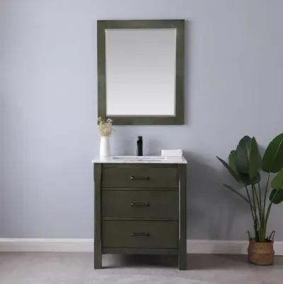 Altair 30 Single Bathroom Vanity Set in Rust Black without Mirror