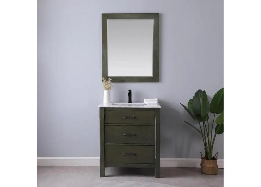 Altair 30 Single Bathroom Vanity Set in Rust Black without Mirror