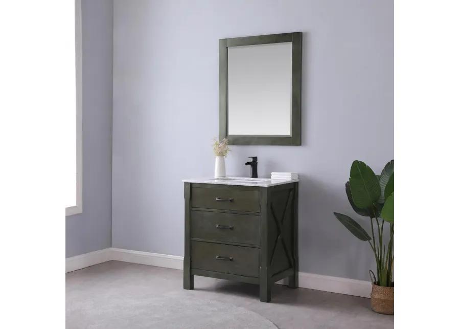 Altair 30 Single Bathroom Vanity Set in Rust Black without Mirror