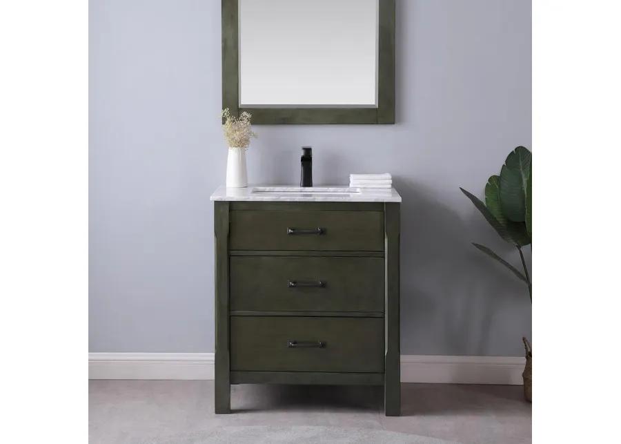 Altair 30 Single Bathroom Vanity Set in Rust Black without Mirror