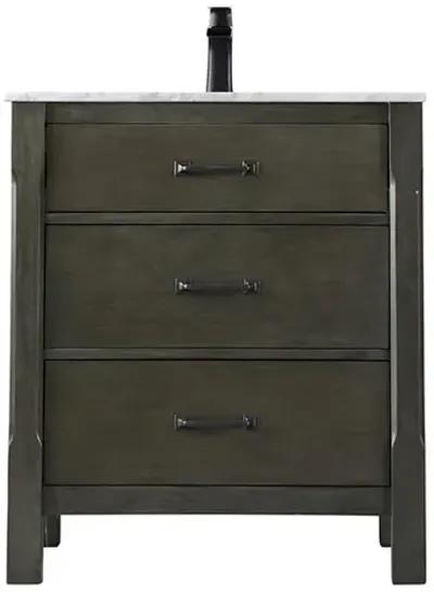 Altair 30 Single Bathroom Vanity Set in Rust Black without Mirror