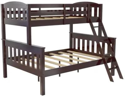 Atwater Living Alara Twin-Over-Full Convertible Bunk Bed with Ladder, Espresso