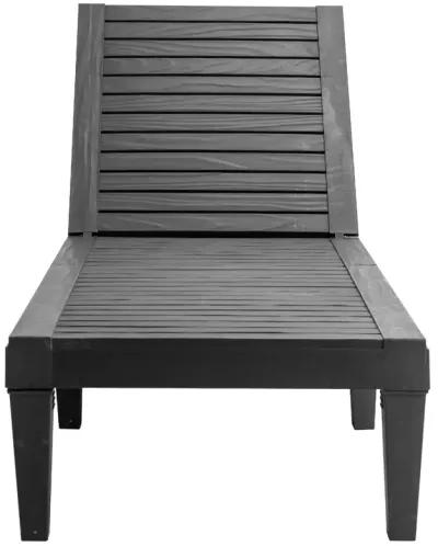 Outdoor Recliner Chair with 5-Position Adjustable Backrest-Black