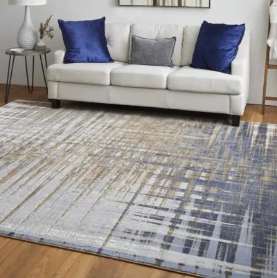 Clio 39K4F Blue/Orange/Gray 5' x 7'6" Rug