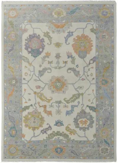 Karina 69G9F 9'6" x 13'6" Ivory/Orange/Blue Rug