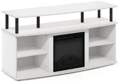 Open Shelving Storage Fireplace Entertainment Center for TV up to 55 Inch