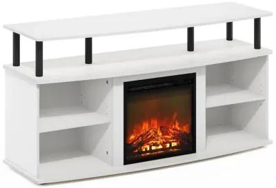 Open Shelving Storage Fireplace Entertainment Center for TV up to 55 Inch