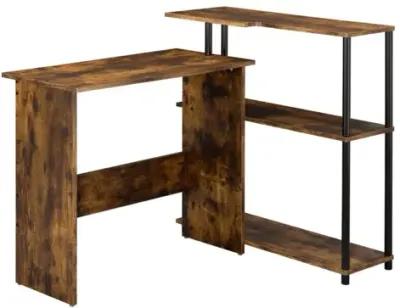 Ievi Writing Desk, Weathered Oak & Black Finish 92750