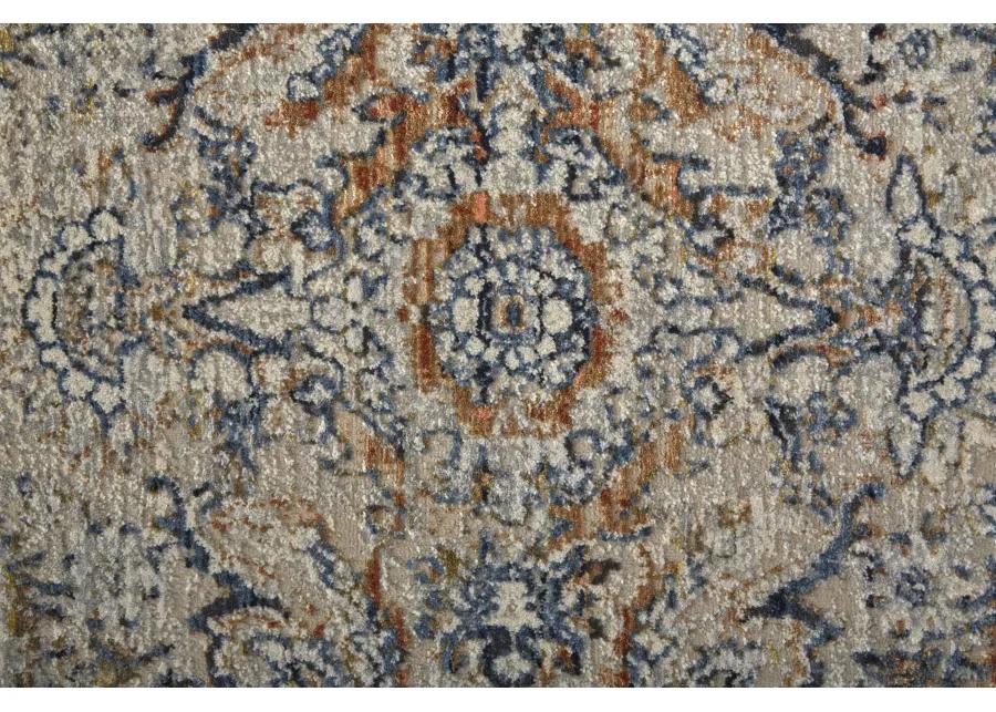 Kaia 39GNF Tan/Blue/Orange 3' x 10' Rug