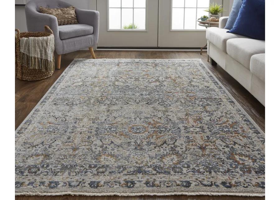 Kaia 39GNF Tan/Blue/Orange 3' x 10' Rug