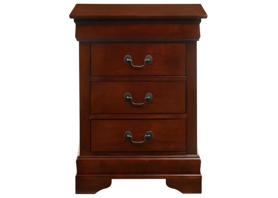 Louis Philippe 3-Drawer Nightstand (29 in. H x 16 in. W x 21 in. D)