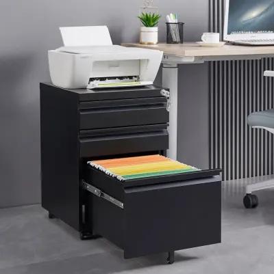 Locking 3-Drawer File Cabinet