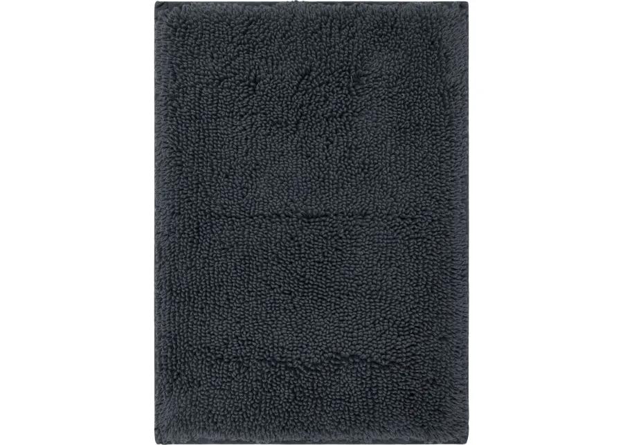 Classic Cotton Ii Cool Grey 1' 9" x 2' 10" Bath Mat