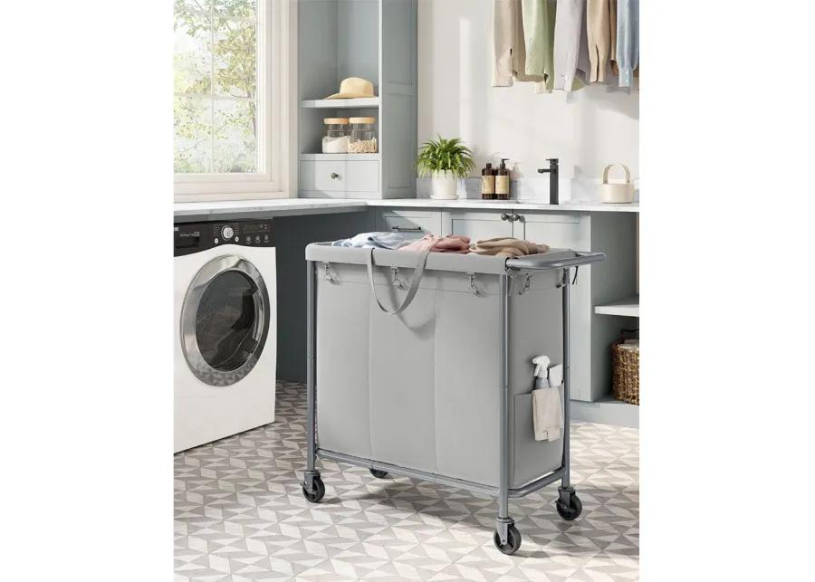 Laundry Basket with Wheels, Rolling Laundry Hamper