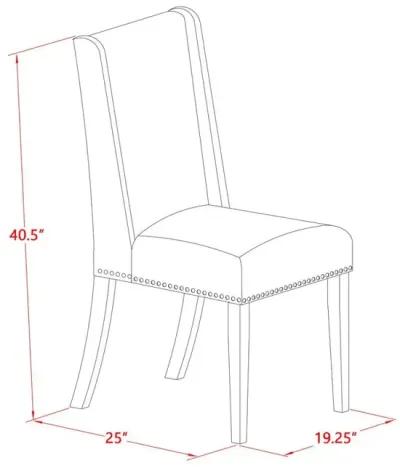 East West Furniture Dining Chair Jacobean, FLP7T16