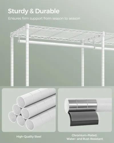 Clothing Rack with Adjustable Shelves and Hanging Rails