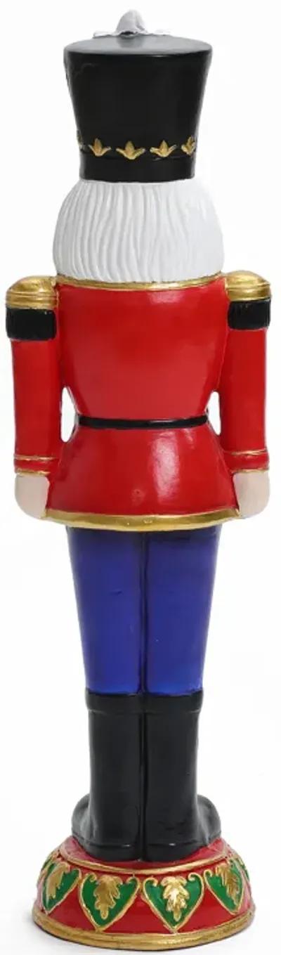 LuxenHome 2Ft Tall Traditional Nutcracker Soldier in Red with Lights