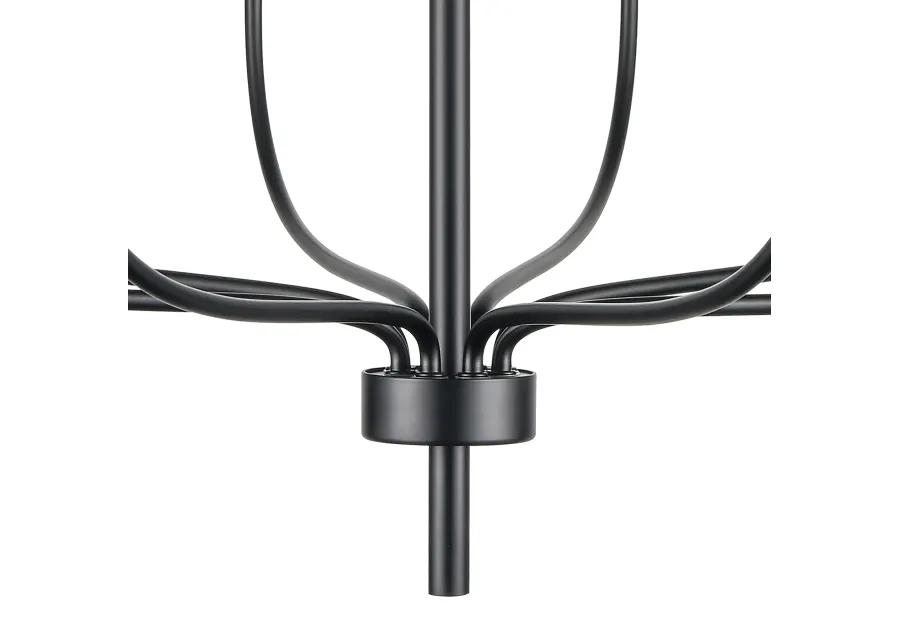 Newland 34'' Wide 8-Light Black Chandelier