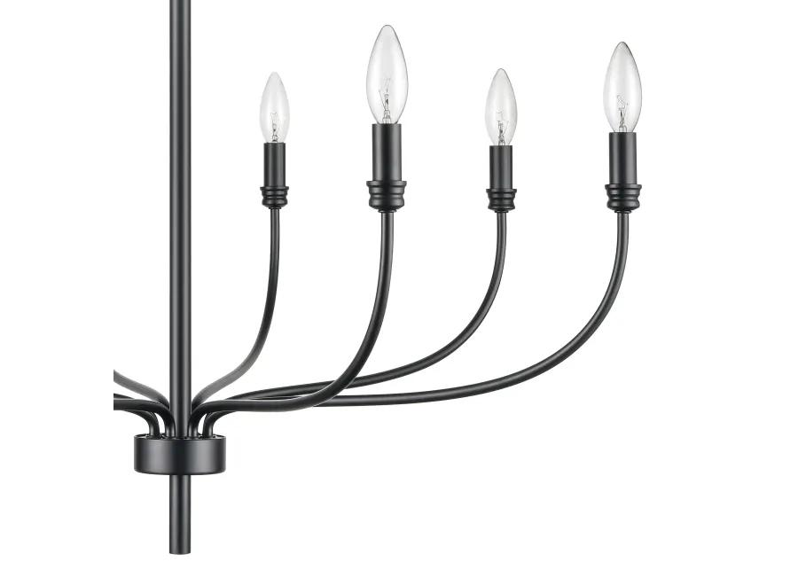 Newland 34'' Wide 8-Light Black Chandelier