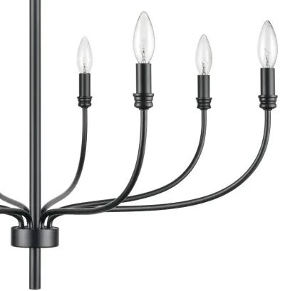 Newland 34'' Wide 8-Light Black Chandelier