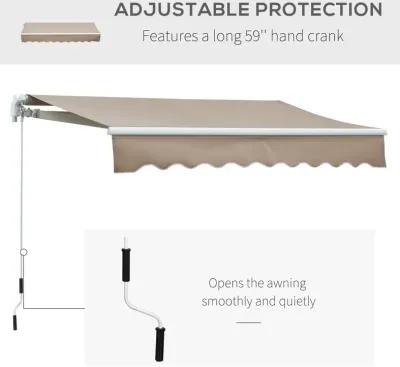 Brown Patio Shield: 8'x7' Manual Retractable Awning