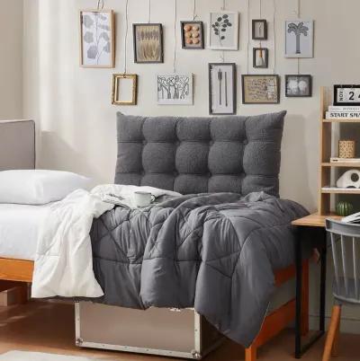 Rainha® Bed 2 Sofa - Tufted & Boucle Pillow Cushion - Dark Gray