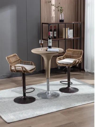 2 Piece/S Swivel Bar Stools Set for Kitchen or Dining Room