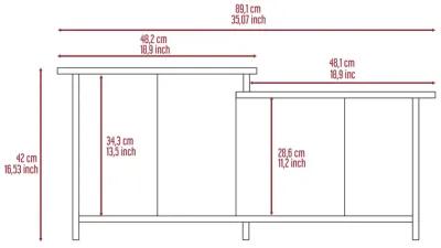 Wema 3 Coffee Table, Lower Open Shelf - Espresso