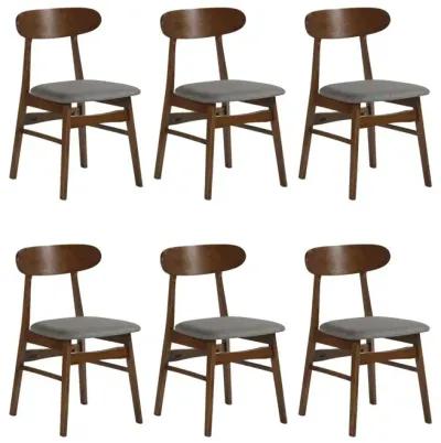 New Classic Furniture Morocco Dark Gray Solid Wood Dining Chair (Set of 6)