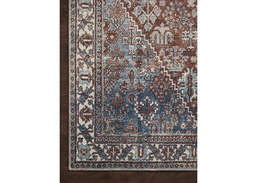 Lenna LEA04 Brick/Sky 7'6" x 9'6" Rug