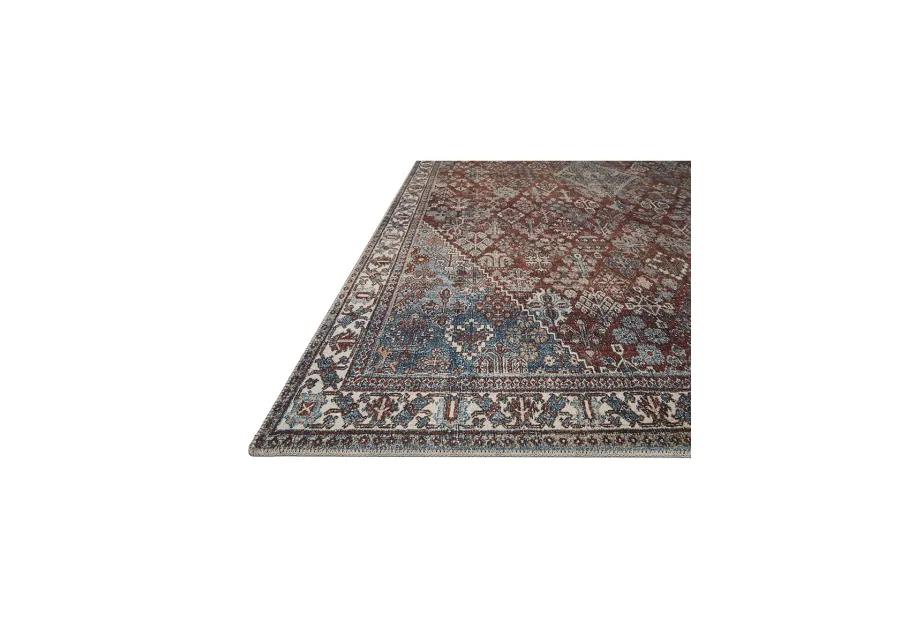 Lenna LEA04 Brick/Sky 7'6" x 9'6" Rug