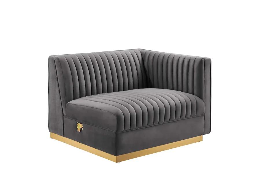 Sanguine Channel Tufted Performance Velvet Modular Sectional Sofa Loveseat