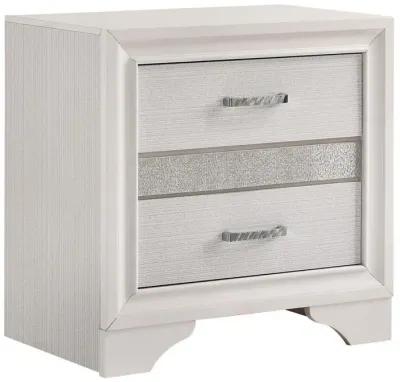 Miranda 2-drawer Nightstand Tray White