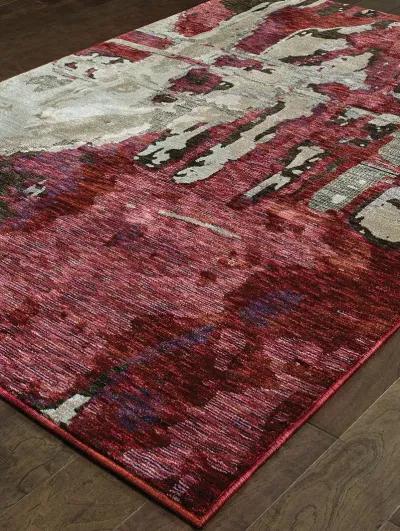 Evolution 3'3" x 5'2" Red Rug