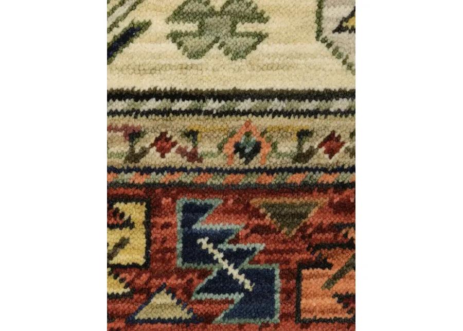 Lilihan 5'3" x 7'6" Red Rug