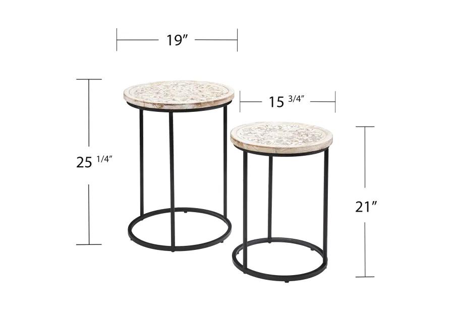 Swendland Round Accent Tables 2pc Set