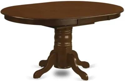 East West Furniture 7  Pc  set  Kenley  Dinette  Table  with  a  Leaf  and  6  hard  wood  Seat  Chairs  in  Espresso  .