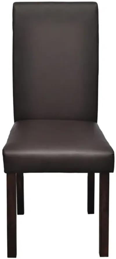 vidaXL Dining Chairs 4 pcs Brown Faux Leather