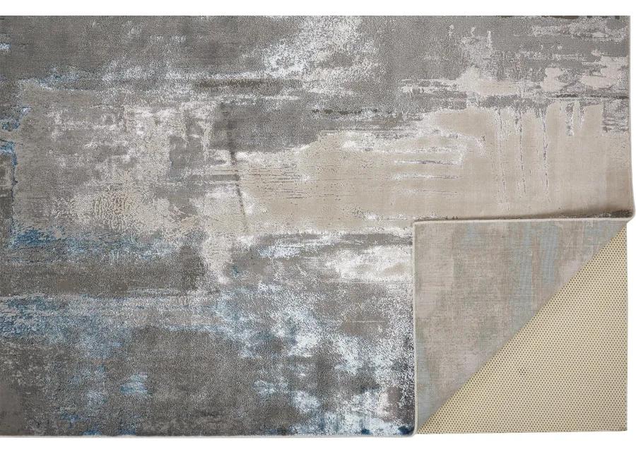 Azure 3406F Gray/Ivory/Blue 10' x 13'2" Rug