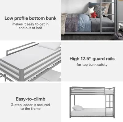 DHP Miles Metal Twin/Twin Bunk Bed