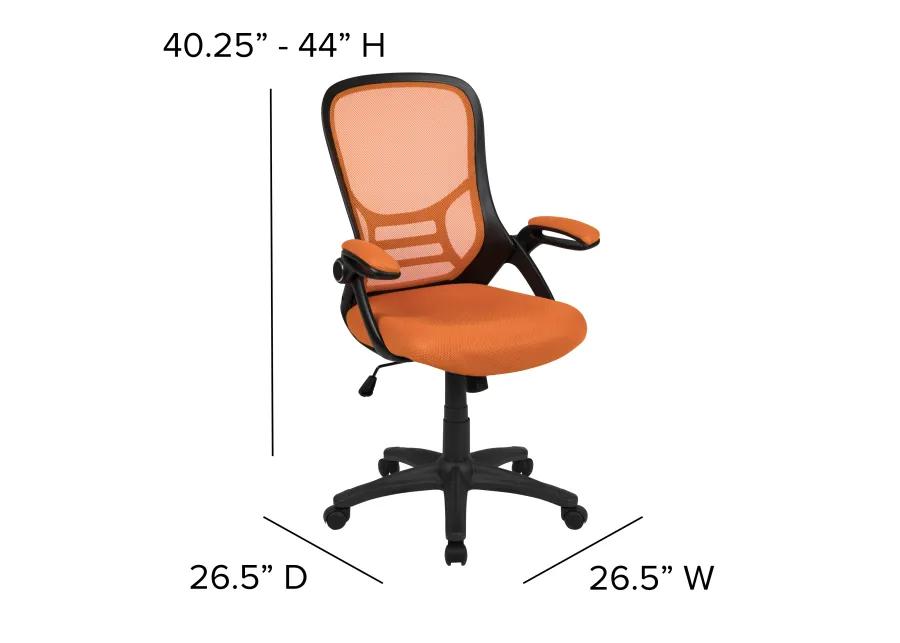 Porter High Back   Mesh Ergonomic Swivel Office Chair with Frame and Flip-up Arms