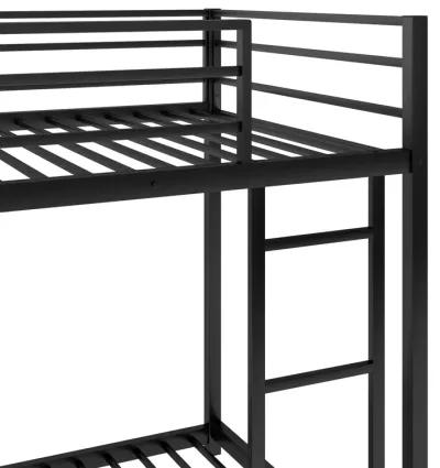 Merax Twin over Twin Metal Low Bunk Bed with Ladder