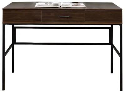 Writing Desk with Lift Top Storage and USB Plugin, Brown-Benzara