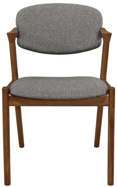 Malone Dining Side Chairs Brown and Dark Walnut (Set of 2)