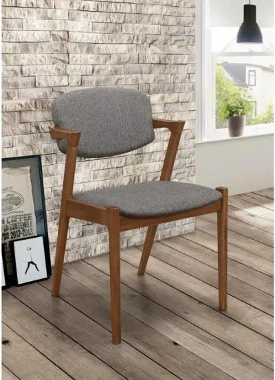 Malone Dining Side Chairs Brown and Dark Walnut (Set of 2)