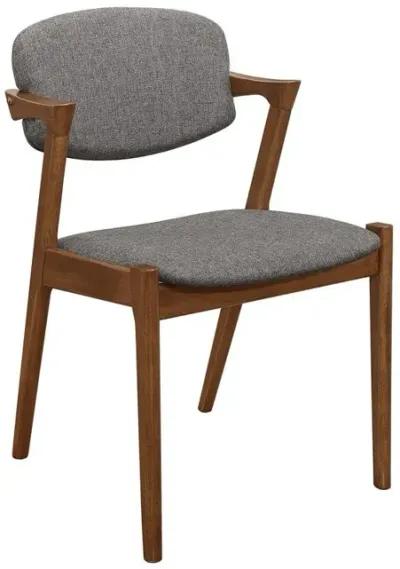 Malone Dining Side Chairs Brown and Dark Walnut (Set of 2)