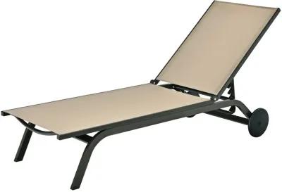 Aluminum Fabric Outdoor Patio Lounge Chair with Adjustable Reclining