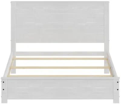 Albany Solid Wood Modern Rustic Wooden Queen Size Bed Frame Box Spring Needed