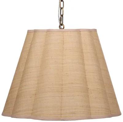 Scalloped Hanging Pendant, Beige