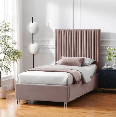 Inspired Home Jaylanie Velvet Platform Bed